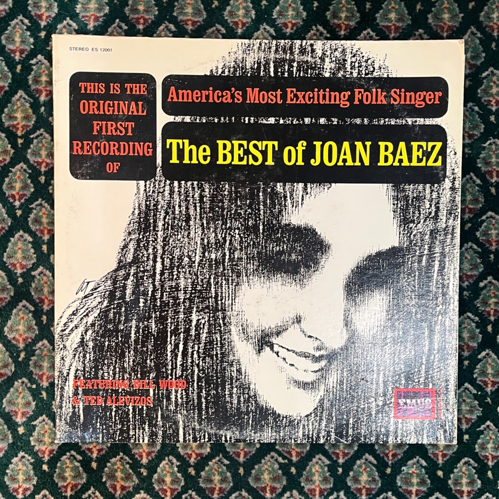 The Best of Joan Baez Vinyl Record - Black & Cream Cover - 1968